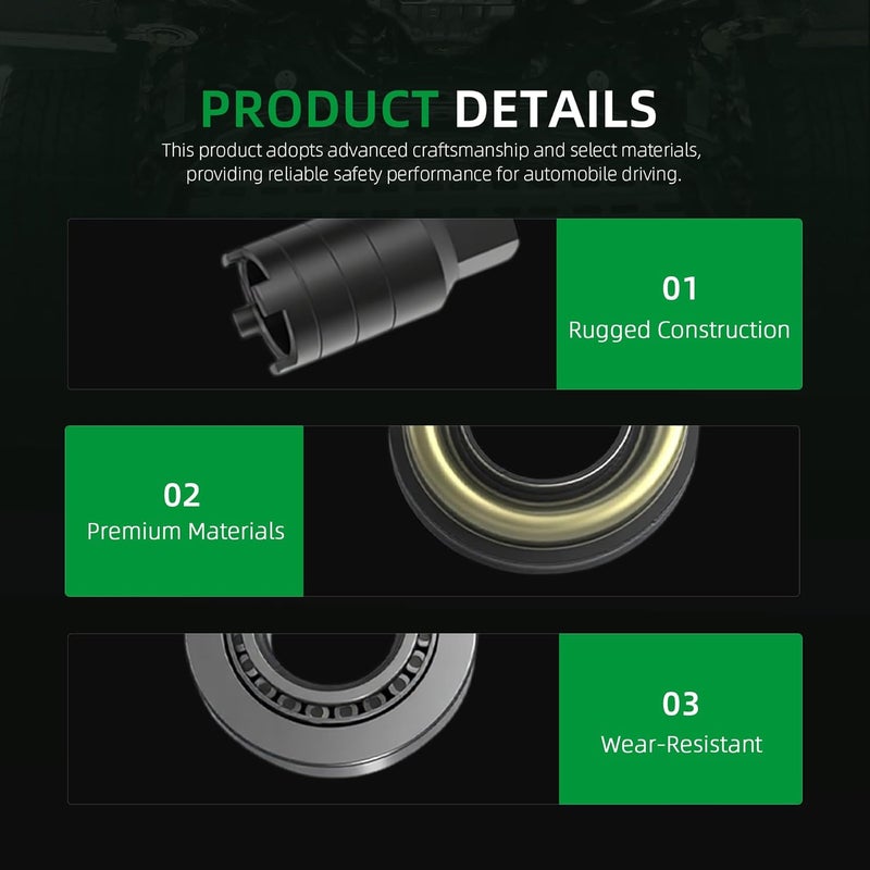 Riyhch Rear Differential Bearings Repair Kit with Removal Tool for Cadillac ATS 2013-2019, for Cadillac CTS 2014-2019, V4/V6 Engines, Replacement for F-577158 F-574658 LM50134R 22993016 92230584 - Image 4